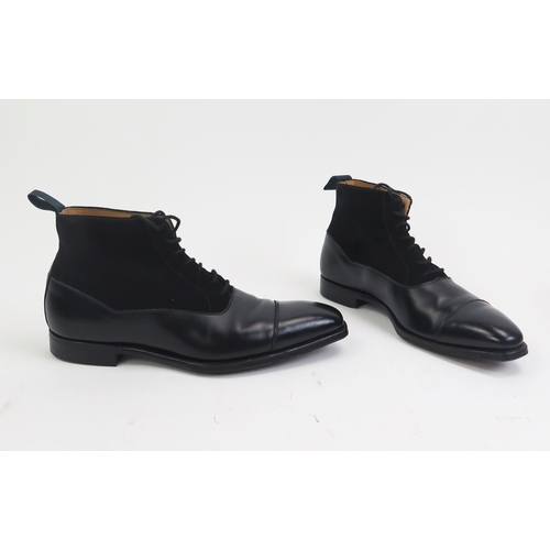 1485 - Crockett & Jones Special Order Charlton Black Calf Leather Sole Shoes, Size 7 E, boxed with shoe bag... 