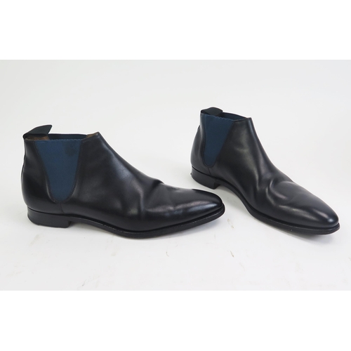 1486 - Crockett & Jones Cranford Black Calf Leather Sole Shoes, Size 7 E, boxed with shoe bag (original sal... 