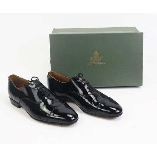 1489 - Crockett & Jones Chatham Patent Shoes, Size 7 E, boxed with shoe bags