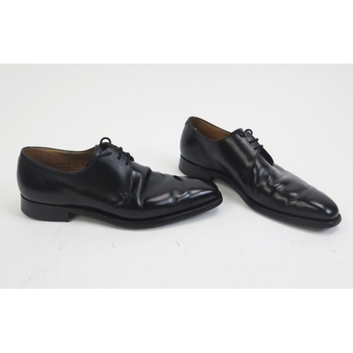 1490 - Crockett & Jones Highbury Black Calf Rubber Sole Shoes, Size 7 E, boxed with shoe bags (original sal... 