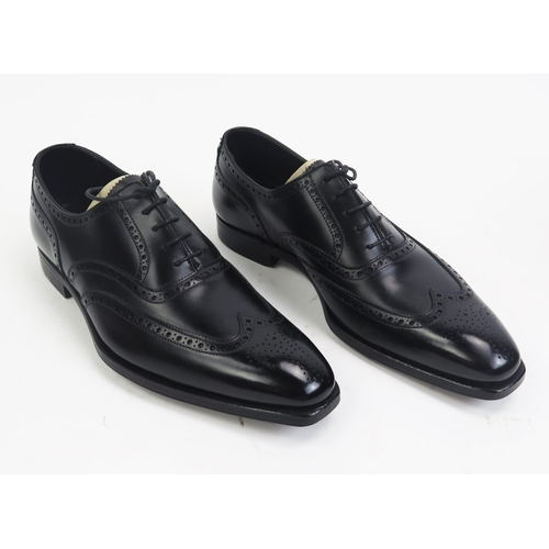 1491 - Crockett & Jones Hand Grade Collection Fairford Black Calf Bark Tanned Leather Sole Shoes, Size 7 E,... 