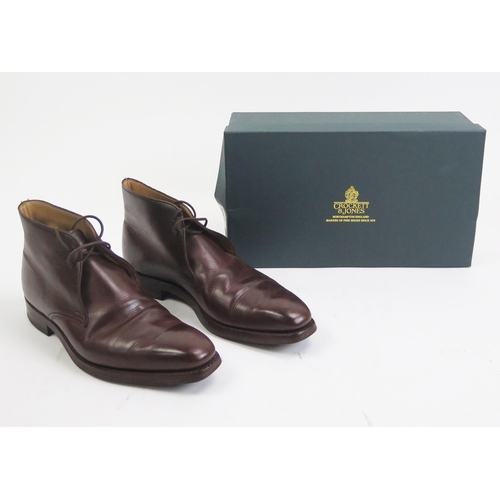 1496 - Crockett & Jones Tetbury Brown Calf City Sole Shoes, Size 7 E, incorrectly boxed with shoe bags