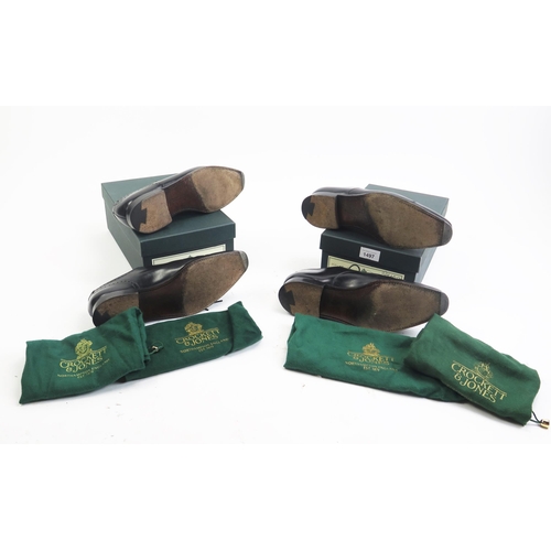 1497 - 2 Pairs of Crockett & Jones Size 7 E including Hallam and Westbourne, incorrectly boxed with shoe ba... 