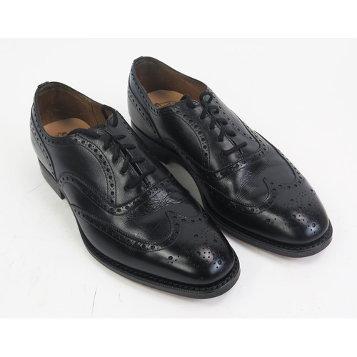 1506 - Church's Chetwynd Black Calf Leather Sole Shoes, Size 7.5 E, newly rebuilt and boxed with shoe bag