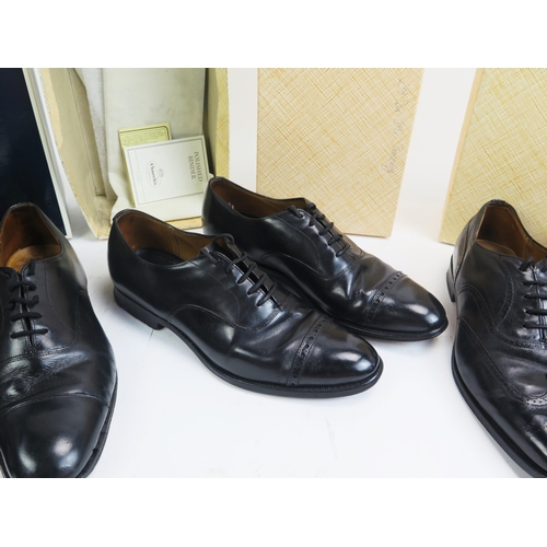 1507 - 5 Pairs of Church's Black Leather Shoes, all size 7.5 E including Diplomat, Bordeaux, Barcroft, Cons... 