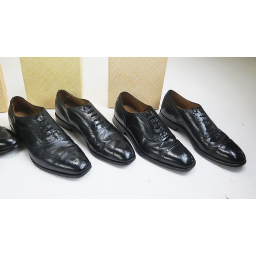 1507 - 5 Pairs of Church's Black Leather Shoes, all size 7.5 E including Diplomat, Bordeaux, Barcroft, Cons... 