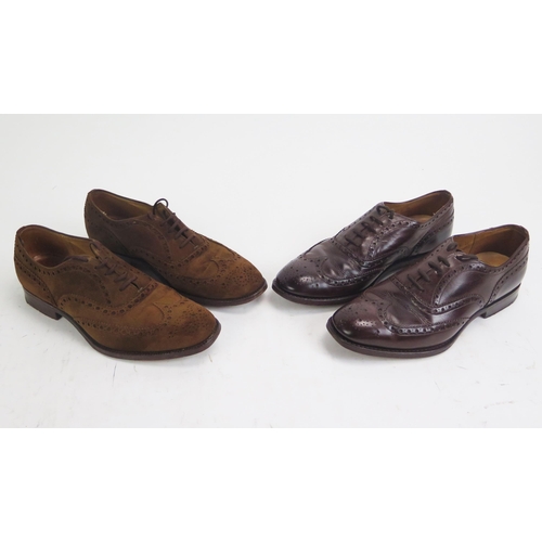 1509 - Two Pairs of Church's Brown Leather Sole Shoes, both size 7.5 E including Chetwynd V 