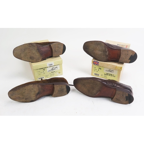 1509 - Two Pairs of Church's Brown Leather Sole Shoes, both size 7.5 E including Chetwynd V 