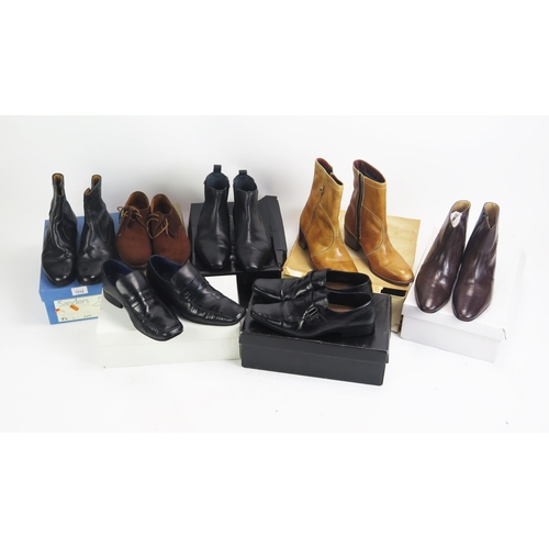 1512 - Various Leather Boots and Shoes including Sovereign, Burton, mostly size 7, boxed (some incorrect bo... 