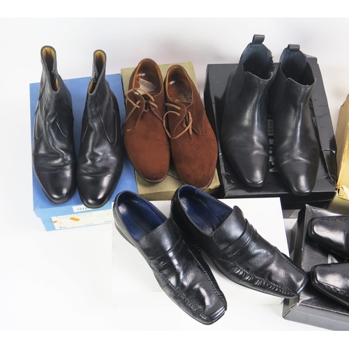 1512 - Various Leather Boots and Shoes including Sovereign, Burton, mostly size 7, boxed (some incorrect bo... 