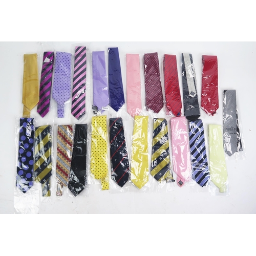 1519 - Collection of 23 Designer Ties including Brook Taverner, Frangi, Folkspeare, Savile Row Co., Fort & ... 