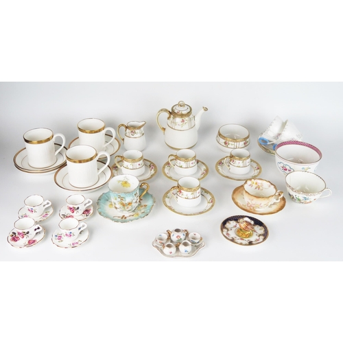 1653 - A collection of miniature china tea service, part coffee service, tea wares.