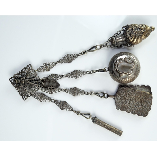 260 - A Silver Plated Chatelaine