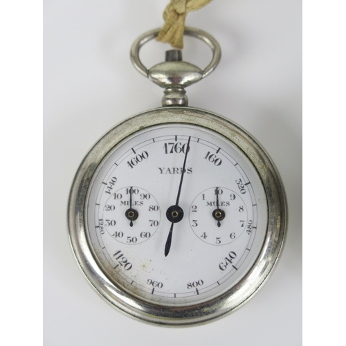 404 - A WWI Open Dial Keyless Pocket Watch, the back decorated with and image of 