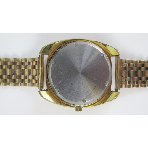 419 - An Omega Electronic f300Hz Gold Plated Wristwatch, reference no. 198.030, serial no. 34809546, circa... 