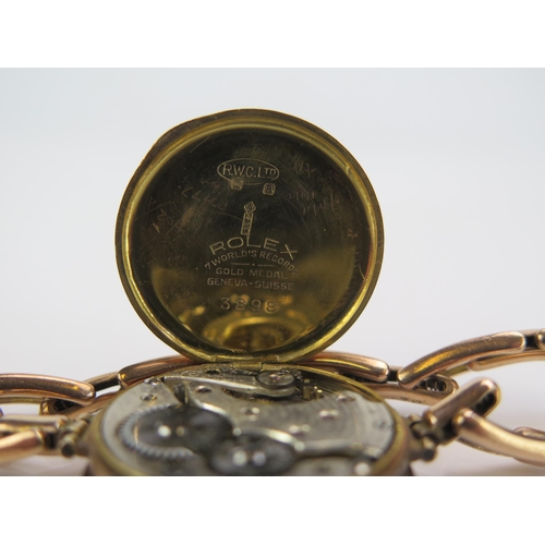 431 - A ROLEX Ladies 9ct Gold Wristwatch, 25.5mm case, back no. 3898, Rolex 15 jewel manual wind movement,... 