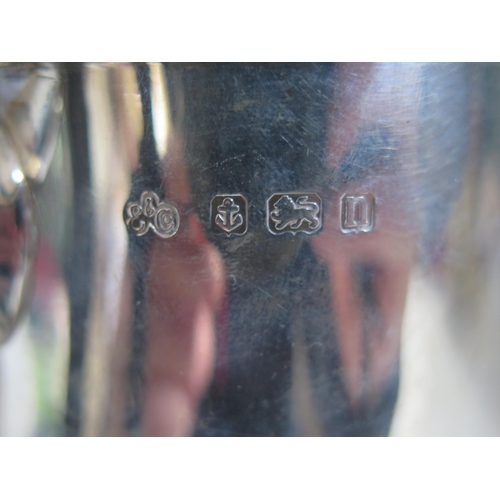 515 - A George V silver coffee [pot, maker Elkington & Co, Birmingham, 1903, of cylindrical outline with h... 