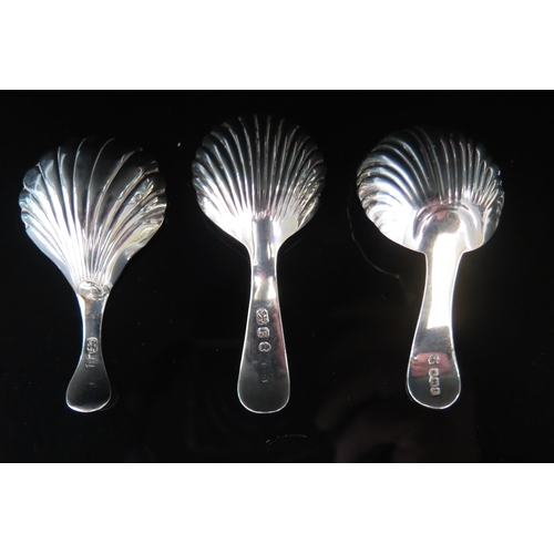 571 - A George III silver Old English pattern caddy spoon, makers mark worn, London, 1800, with shell-shap... 