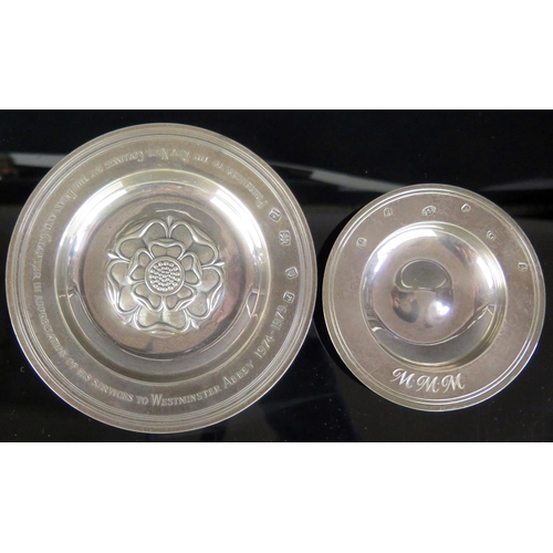 730 - An Elizabeth II Britannia silver Armada dish, maker Garrrard & Co, London, 2002, initialled, 11cm di... 