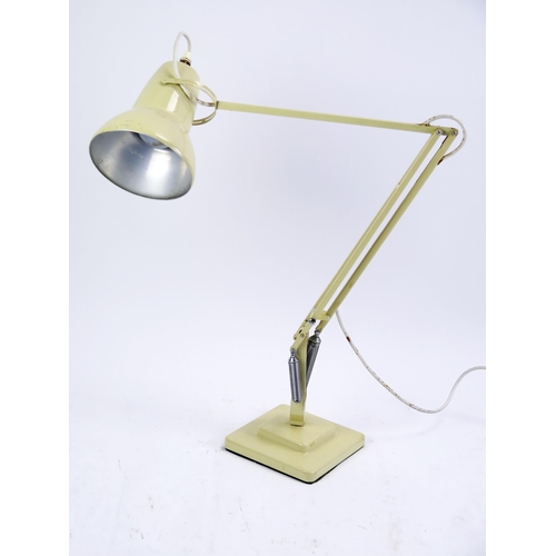 1078 - A Herbert Terry design angle-poise lamp, with cream effect shade frame and stand.