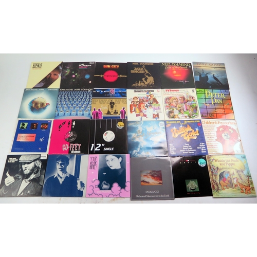 1123C - A collection of 45 and 33rpm LP's, artists include, Abba, Roxy Music, Neil Diamond, Eric Clapton, OM... 