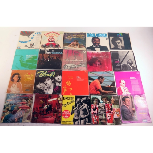 1124A - A collection of 33rpm  LP's , artists include Blondie, Frank Sinatra, Shirley Bassey, Mario Lanza, O... 