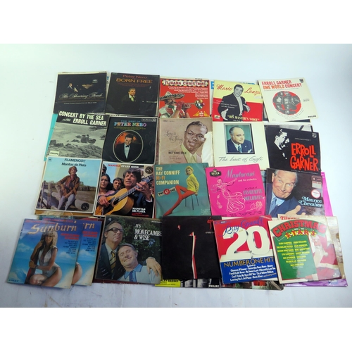 1124A - A collection of 33rpm  LP's , artists include Blondie, Frank Sinatra, Shirley Bassey, Mario Lanza, O... 