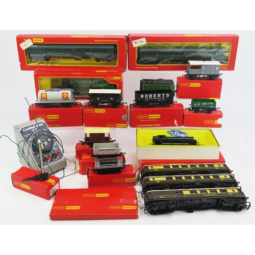 1363A - Triang Horny and Hornby Railways OO Gauge Collection including Flying Scotsman, SR Coaches, R051 0-6... 