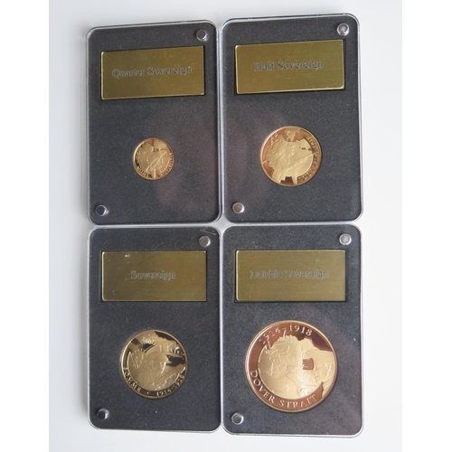 1400 - A Cased 2018 Double Sovereign _ Dover Straight, Sovereign _ Somme, Half Sovereign _ Loos and Quarter... 