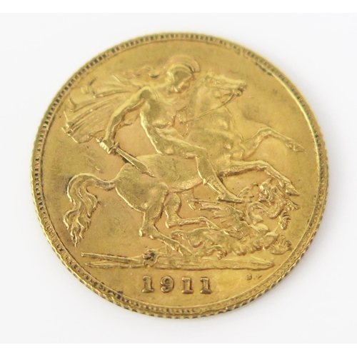 1471 - A George V 1911 Gold Half Sovereign