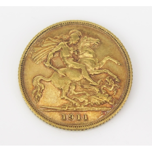 1472 - A George V 1911 Gold Half Sovereign