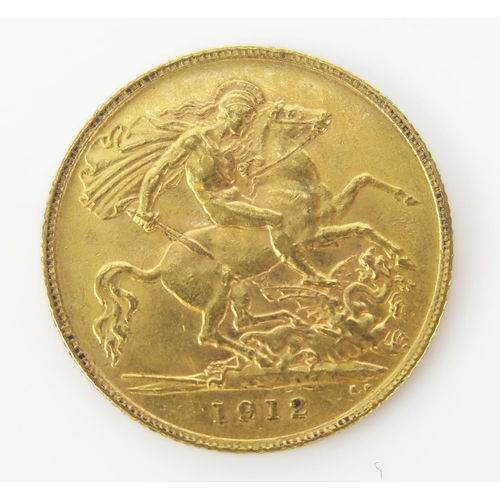 1474 - A George V 1912 Gold Half Sovereign