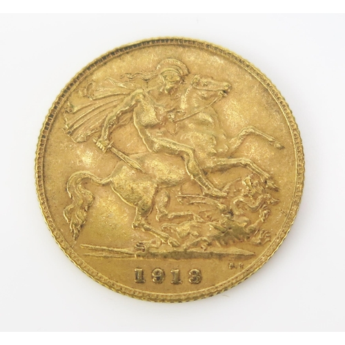 1475 - A George V 1913 Gold Half Sovereign