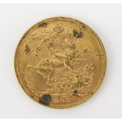 1476 - An Edward VII 1903 Gold Sovereign