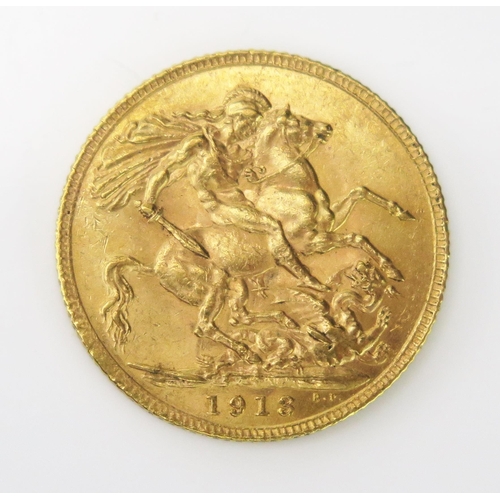 1479D - A George V 1913 Gold Sovereign