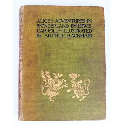 1603B - CARROLL (Lewis) Alice's Adventures In Wonderland, illustrated by Arthur Rackham, William Heinemann, ... 