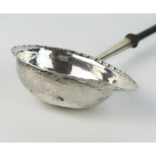 534 - A George III silver toddy ladle, maker Ann Smith & Nathaniel Appleton, London, 1777, initialled, on ... 