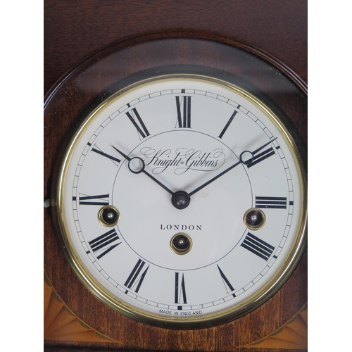 1191A - A modern Vienna style wall clock with 13cm Roman dial, signed Knight & Gibbins, London, the movement... 