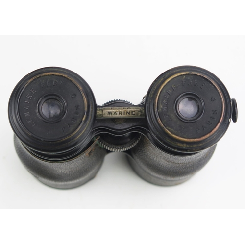 1337 - A pair of early 20th century multi-functional binoculars for theatre, field, and Marine, contained i... 