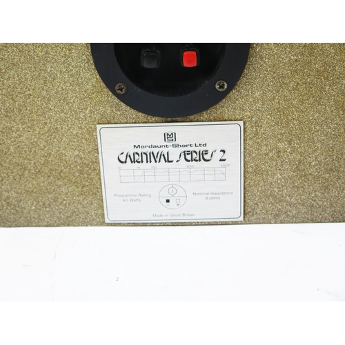 1120 - Mordaunt-Short Ltd, a pair of Carnival Series 2 stereo speakers, 40cm high.