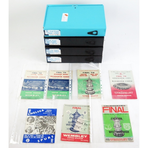 1614 - FA Cup Finals Programmes 1958-2010 (missing 61, 62, 65), FA Charity Shield Finals, League Cup Finals... 