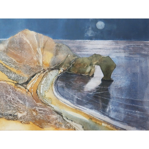 1553 - Michael Morgan SWA, FRSA (1928 - 2014), renowned West Country artist, Durdle Door - Dorset, watercol... 