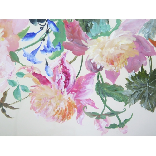 1557 - Liz Stewart Liberty (1930 - 2021), Floral and butterfly study 1987, acrylic, pencil signed and dated... 