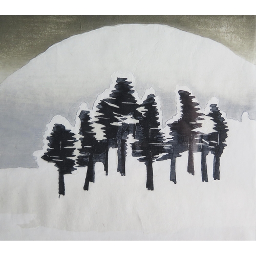 1563 - Nana Shiomi RCA, RE (b.1956) artist and printmaker, 'One Hundred Views of MITATE No.57 - Snow' Trial... 