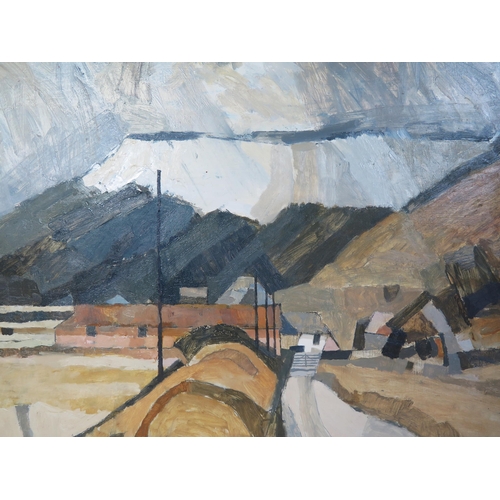 1568 - John Armstrong (B. 1937-), British artist, designer of stage sets and murals, 'Rain over Quarry, New... 