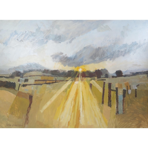 1569 - John Armstrong (B. 1937-), British artist, designer of stage sets and murals, sunlight on the fields... 