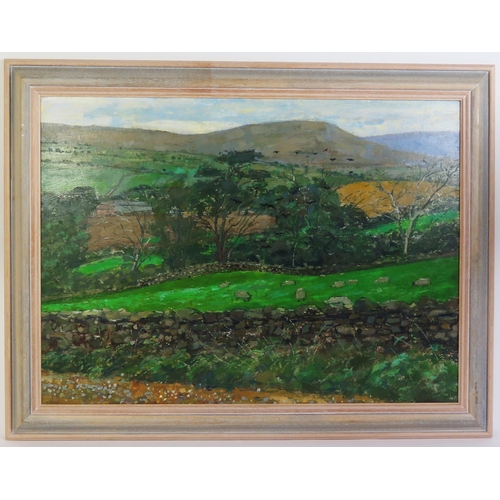 1570 - Jack E Millar RA (1921 - 2006), British artist, 'Pennine Way Norton in Ribblesdale', oil on board, s... 