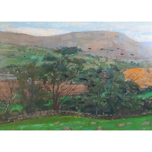 1570 - Jack E Millar RA (1921 - 2006), British artist, 'Pennine Way Norton in Ribblesdale', oil on board, s... 