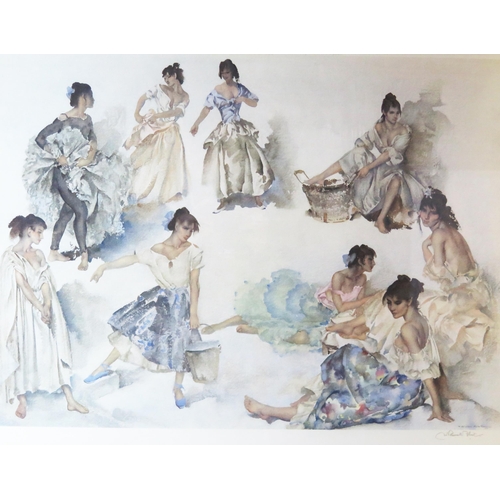 1573 - Sir William Russell Flint (1880 - 1969) Scottish artist and illustrator, 'Variations on a Theme', pe... 