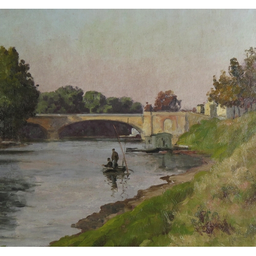 1576 - William Baptiste Baird, American artist (1847 - 1917), Le Pont de Neuilly', oil on canvas, signed lo... 